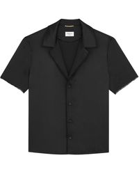 Saint Laurent - Lace-Trim Silk Shirt - Lyst