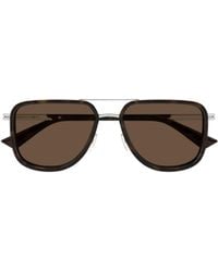 Bottega Veneta - Eyewear Aviator Frame Sunglasses - Lyst