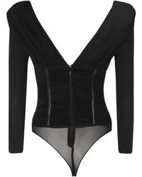 Elisabetta Franchi - Ruched Zip Bodysuit - Lyst