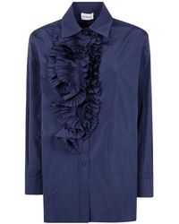 P.A.R.O.S.H. - P.A.R.O..H. Ruffle Detailed Long-Sleeve Shirt - Lyst