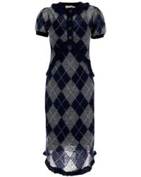 ShuShu/Tong - Shushu/Tong Argyle Knit Buttoned Dress - Lyst