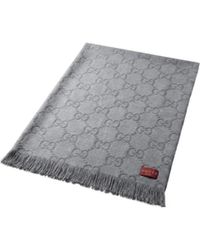 Gucci - Gg Wool Silk Jacquard Blanket - Lyst