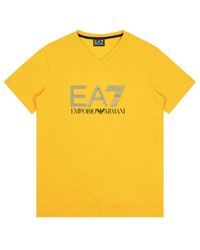 EA7 - Logo T-Shirt With Round Neck - Lyst