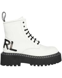 KARL LAGERFELD - Patrol Ii Lace-Up Boots - Lyst