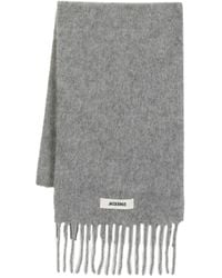 Jacquemus - Logo Patch Fringed Scarf - Lyst