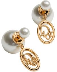 Dior - Bijoux Logo Drop Earrings - Lyst