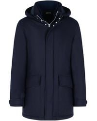 ZEGNA - Zip-Up Hooded Jacket - Lyst