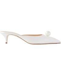 Magda Butrym - Pearl-Embellished Pointed-Toe Mules - Lyst