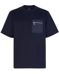 Fendi - Monogrammed Pocket Crewneck T-Shirt - Lyst