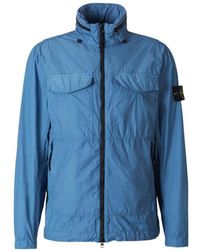 Stone Island - Compass-Patch Zip-Up Jacket - Lyst