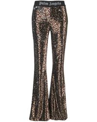Palm Angels - Sequin Embellished Flared Pants - Lyst