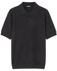 Versace - Barocco-Jacquard Short-Sleeved Polo Shirt - Lyst