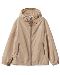 Miu Miu - Lightweight Zipped Hooded Jacket - Lyst