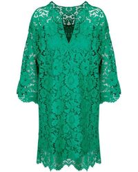 Valentino - Floral Lace Shift Dress - Lyst