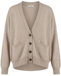 Brunello Cucinelli - Button-Up Cashmere Cardigan - Lyst