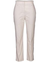 Brunello Cucinelli - Pleated Cropped Trousers - Lyst