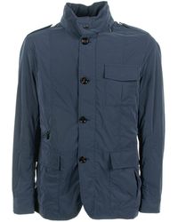 Moorer - Porto-Os High-Neck Buttoned Jacket - Lyst