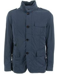 Moorer - Porto-Os High-Neck Buttoned Jacket - Lyst