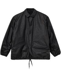 Comoli - Long Sleeve Leather Jacket - Lyst