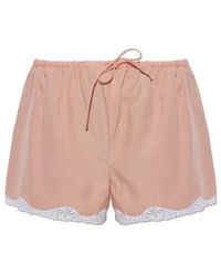 Posse - Tabitha Lace-Trim Shorts - Lyst