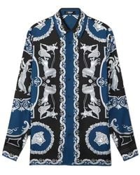 Versace - Pattern-Printed Long-Sleeved Shirt - Lyst