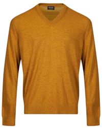 ZEGNA - V-Neck Sweater - Lyst