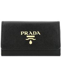 Prada - Logo Key Ring Case - Lyst