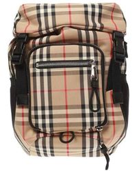 Burberry - Checkered Logo Backpack - Lyst
