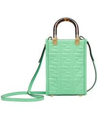 Fendi - Sunshine Logo Embossed Mini Shoulder Bag - Lyst