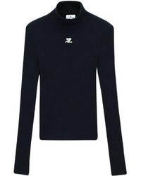 Courreges - Courrèges High Neck Knitted Jumper - Lyst