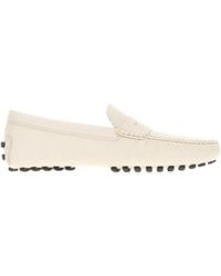 Tod's - Logo Embossed Penny Loafers - Lyst