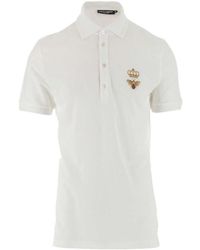 Dolce & Gabbana - Logo Embroidered Polo Shirt - Lyst