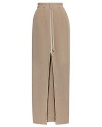 Rick Owens - Drawstring Slit Detailed Skirt - Lyst