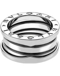 BVLGARI - Three Rows Of Rings With Logos - Lyst