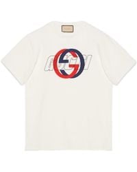 Gucci - Interlocking Graphic Logo T-Shirt - Lyst