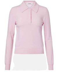 Jil Sander - Virgin Wool Polo Sweater - Lyst
