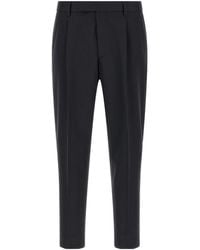 ZEGNA - Pleated Tapered Pants - Lyst