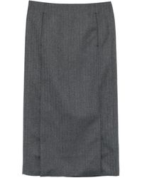 Entire studios - Slit-Detail Midi Skirt - Lyst