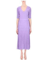 P.A.R.O.S.H. - Abitro Pleated Midi Dress - Lyst