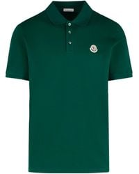 Moncler - Stripe-Detail Piqué Polo Shirt - Lyst