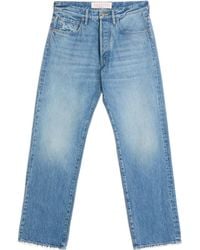 Valentino - Logo Patch Straight Leg Jeans - Lyst