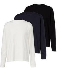Jil Sander - Set Of 3 Cotton Jersey T-Shirts - Lyst