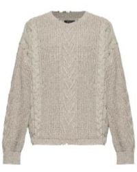 AllSaints - Tenter Cable-Knit Sweater - Lyst