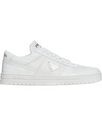 Prada - Downtown Leather Sneakers - Lyst