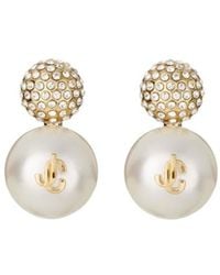 Jimmy Choo - Aurie Embellished Earrings - Lyst