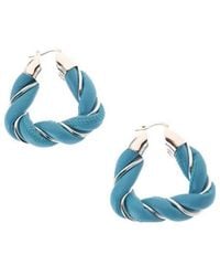 Bottega Veneta - Woven Hoop Earrings - Lyst