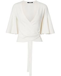 Jacquemus - Paysan Knitted Jersey Wrap Top - Lyst