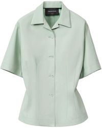 Fabiana Filippi - Short-Sleeved Leather Jacket - Lyst