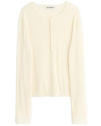 Our Legacy - Fine Henley Ribbed-Knit T-Shirt - Lyst