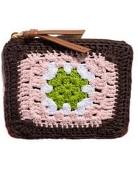Miu Miu - Logo-Embroidered Crochet Zipped Pouch - Lyst